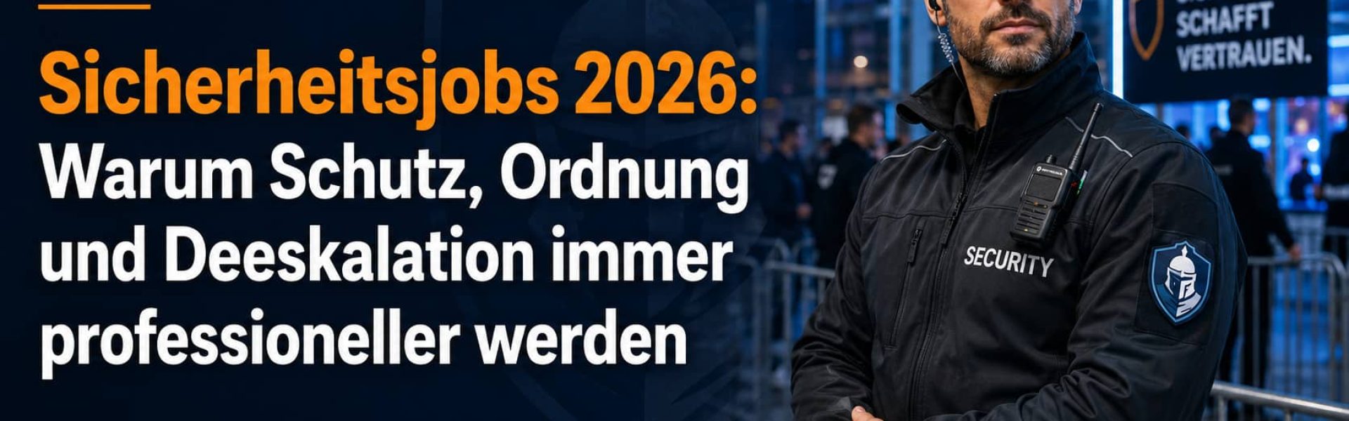 Sicherheitsjobs 2026: Warum Deeskalation, Technik und klare Verantwortung wichtiger werden als martialisches Auftreten